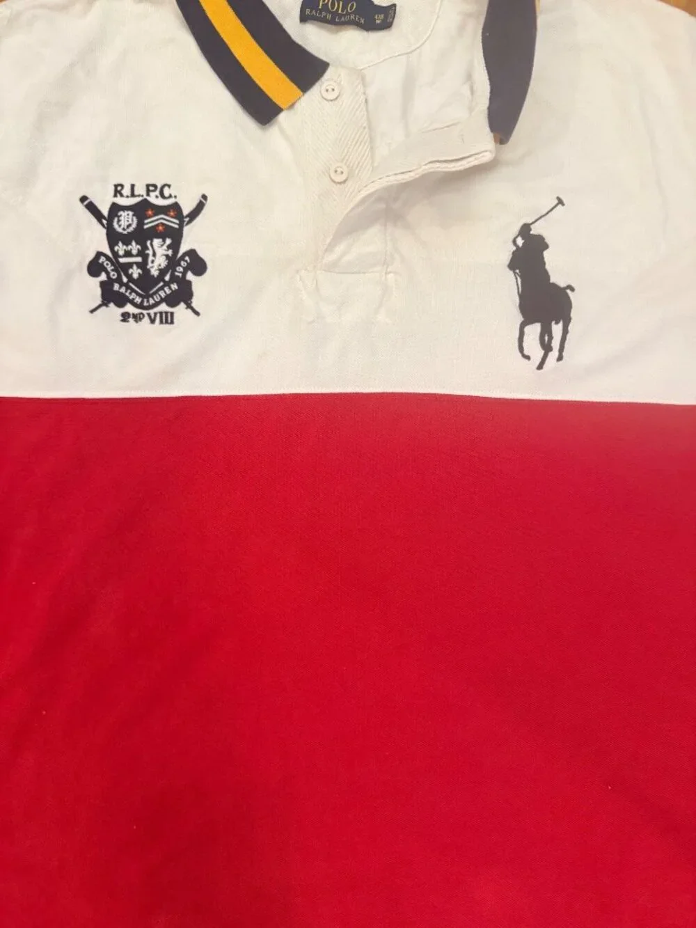 Polo Ralph Lauren Big Colorblock Big Pony Polo Crest 4XB Retro Style Collegiate